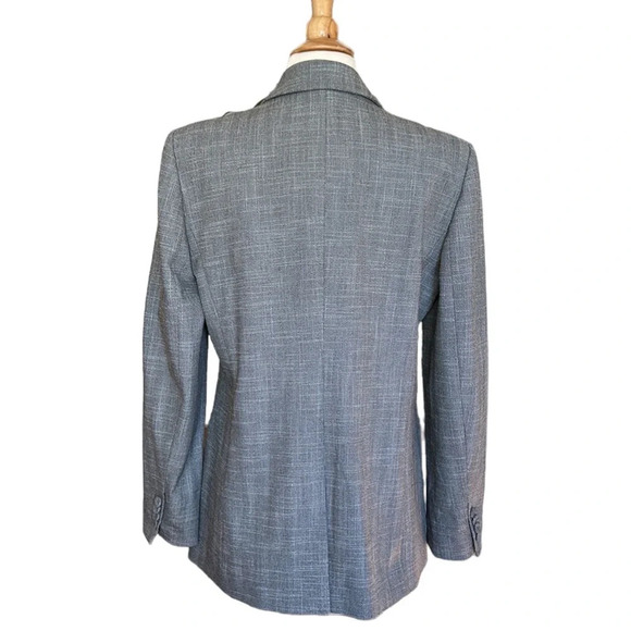 CLUB MONACO Double Breasted Blazer Jacket Gray Aditha Power Tailored, Size 12 - Picture 8 of 16
